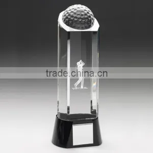 Wholesale New Design Crystal Golf Trophy Awards for Golf Club Souvenir Gifts thumbnail-1