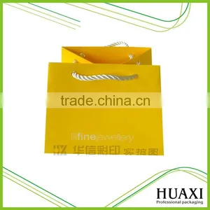 Top Sale Yellow Glossy Laminated Paper Gift Packaging Bags thumbnail-1