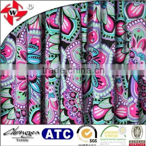 Shiny Nylon Lycra Printed Spandex Floral Printed Sportswear Fabric thumbnail-1