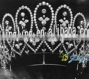 Rhinestone Crystal Queen Pegaent Crown for Sale thumbnail-1