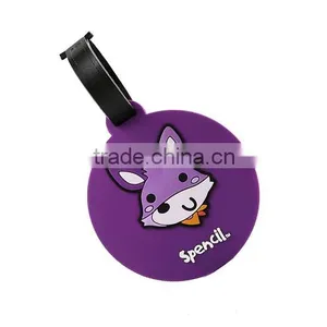 2016 Cheap Custom Design Standard Size Cute Luggage Tags Rubber for Trip thumbnail-4
