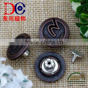 Wholsale Vintage Style Metal Jeans Button Zinc Alloy Button for Denim thumbnail-4