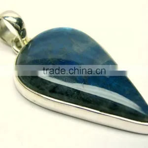 Labradorite Pear Cabochon Natural Gemstone Pendant, 925 Solid Sterling Silver Pendants, Designer Bezel Pendant thumbnail-4