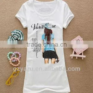 Ladies t Shirt Printed Plain Blank t Shirt Women thumbnail-1