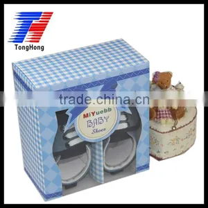 Blue Paper Packaging Box for Kids' Shoes thumbnail-1