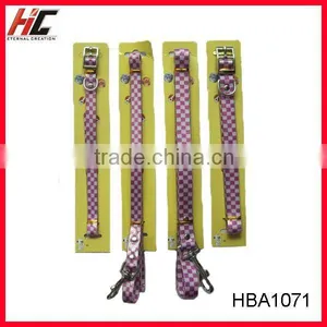 1.5cm and 2.0cm Plaid Pet Collars and Leashes Sets thumbnail-1