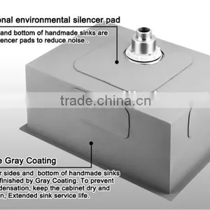 CUPC Certificate American Standard Handmade Stainless Steel Kitchen Sink For Prefab Homes 3018A thumbnail-3
