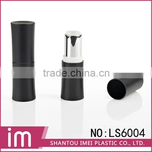 Round Empty Matt Balck White Clear Unique Lipstick Tube thumbnail-3