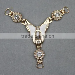 Most Popular Design Oil Drop White With Rhinestone Shoe Accessory&butterfly Shape Shoes Buckel thumbnail-1