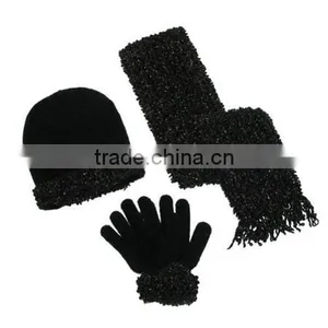 Womens Hat Gloves and Scarf Winter Set thumbnail-1