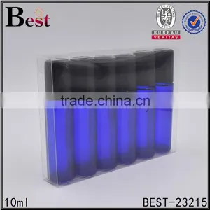 10ml Empty Dark Blue Perfume Bottle Roller in Package thumbnail-1