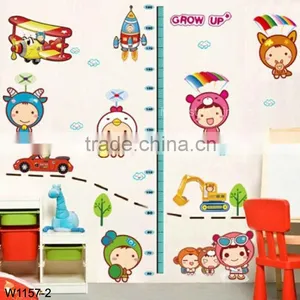 Cute Cartoon Characters Kids Height Measuring Wall Stickers Boy Girl Growth Chart thumbnail-2