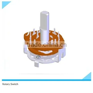 Rotary Electric Switch On-off With Knurl Shaft ,flat Shaft ,6 Pins ,12 Pins thumbnail-1