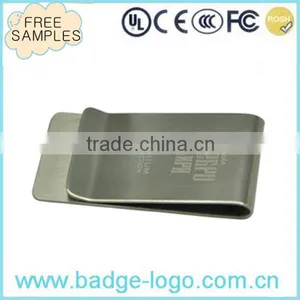 Custom New Design Laser Logo Stainless Steel Money Clip Wholesale thumbnail-1