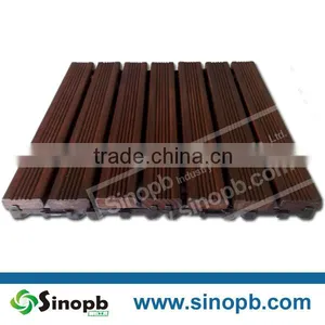 Garden Solid Wood Flooring With Plastic Base, Pine DIY Deck Tile thumbnail-2