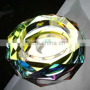 Eight-angled Crystal Glass Ashtray Glass Cigar Smoking (R-0954 thumbnail-1