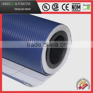 Car Wrap1.52*30m 3D Blue Sticker Vinyl Self Adhesive Carbon Fiber Sheet Promotional Car Accessory thumbnail-1