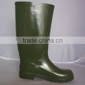 (CH-2518) Popular Olive Men Outdoor Rubber Boots Industry Work Boots Cheap Shoe thumbnail-3