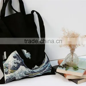 Beautiful Printed Canvas Bag, OEM Production Canvas Tote Bag thumbnail-3