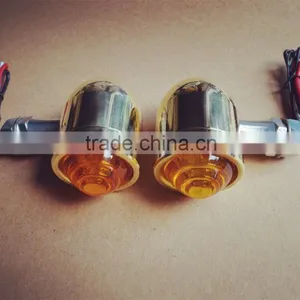 MOTORCYCLE MARKER/ TURN SIGNALS BRASS BLACK LIGHTS LED thumbnail-1