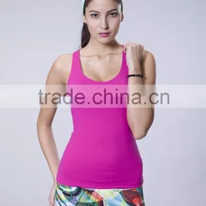 Custom Logo Women Yoga Gym Wear Workout Outfit Tank Top thumbnail-5