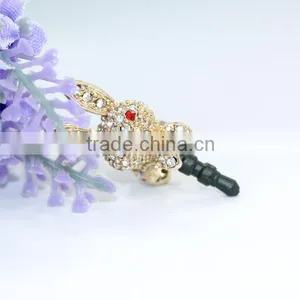 Rhinestone Dust Plug Luxurious Rabbit Earphone Dust,promotion Gift A48 thumbnail-1