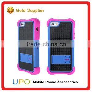 [UPO] High Quality Rubber Combo Armor Mobile Phone Cover Case for IPhone 5 With Kickstand thumbnail-6