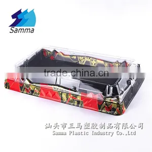 KW-0012FG-R Restangular Disposable Plastic Sushi Box thumbnail-2