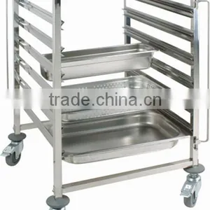 Stainless Steel Restaurant Serving Trolley With Wheel thumbnail-6