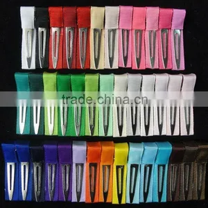 Single Prong Grosgrain Ribbon Lined Alligator Hair Clip (FCK-100950025) thumbnail-1