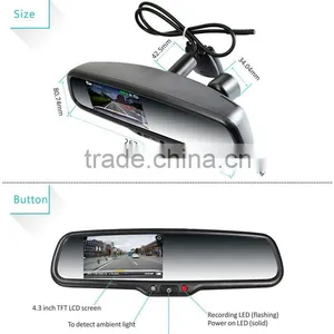 Germid Dvr Rearview Mirror Ev-043la With Parking Sensors and Gps Tracker thumbnail-1