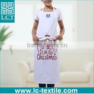Wholesale Cotton White Christmas Cute Design Print Cheap Bulk Aprons for Kitchen thumbnail-3