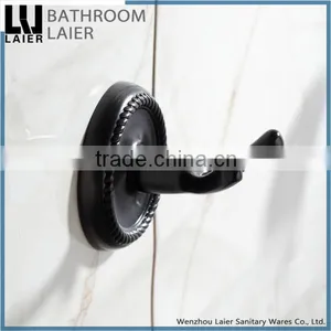 Customized Direct Marketing Factory Zinc Alloy ORB Finishing Bathroom Sanitary Items Wall Mounted Robe Hook thumbnail-4