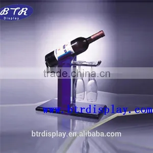 Custom Clear Acrylic Plastic Wine Bottle Single Holder thumbnail-3