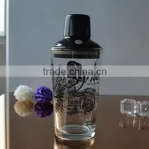 Barware Glass Cocktail Shaker With Plastic Lid thumbnail-1