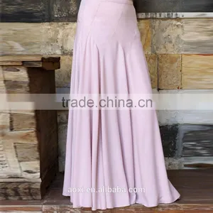 OEM Service China Factory Custom Made Denim Width Ethinic High Waist Skirt Woman Skirt thumbnail-5