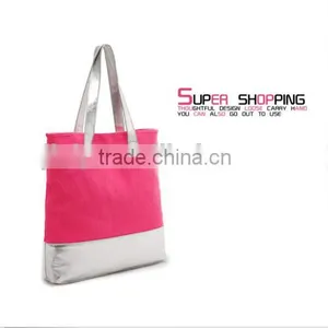 Foldable Canvas Cotton Women Large Shopping Bag Shoulder Bag thumbnail-1