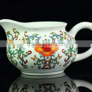 Famille Rose Blue & White Porcelain, Big Red Flower Pitcher, 200cc/pitcher thumbnail-1