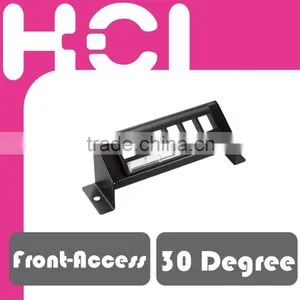 6 Port Front-Access 30 Degree Blank Angle Patch Panel for A/V Insert thumbnail-1