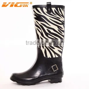 New Fashion Wellies Rain Boots ,wellies With High Heel ,custom Wellies Ladies Rain Shoes thumbnail-1