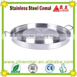 Traditional Stainless Steel 23'' Comal Bola Pan/Stainless Steel Pan thumbnail-1