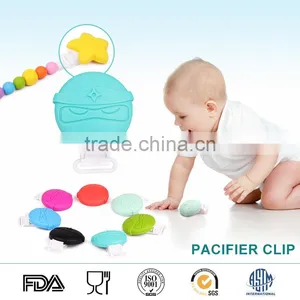 BPA Free Cute Baby Wooden Pacifier Chain for Baby Teething thumbnail-5