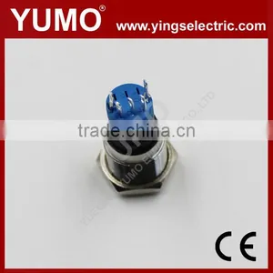 Hot Sale LA16JSF ROHS 16mm Flat Round With Dot LED IP65 Momentary Alternate Pin Terminal 3A/250VAC Metal Push Button Switch thumbnail-3