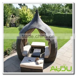 Audu SUN LOUNGER BATH SEATER RATTAN WICKER DINING OUTDOOR GARDEN FURNITURE SET thumbnail-3