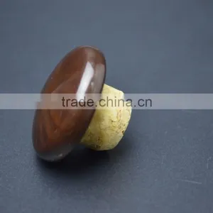 Plastic Cap With Wooden Cork for Glass Bottle Custom Design Stopper thumbnail-4
