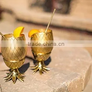 Pineapple Moscow Mule Mug Cup 16oz Pineapple Tumbler Gold Copper Silver thumbnail-4