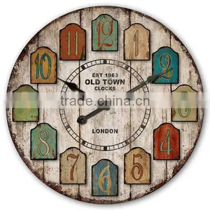Popular Sale!Old Style Wooden Wall Clock MDF Wall Clock Cheap Wall Clock Wholesale thumbnail-1