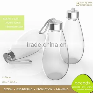 Decorative Odd-Shaped Borosilicate Glass Transparent Fashion Sport Bottle thumbnail-1