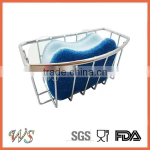 WS-SH01 Chrome-plated Steel Large Suction Kitchen Sink Cleaning Sponge thumbnail-2