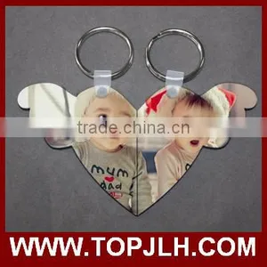 Hot Selling Sublimation Couple Lovers' MDF Half Heart Keychain thumbnail-5